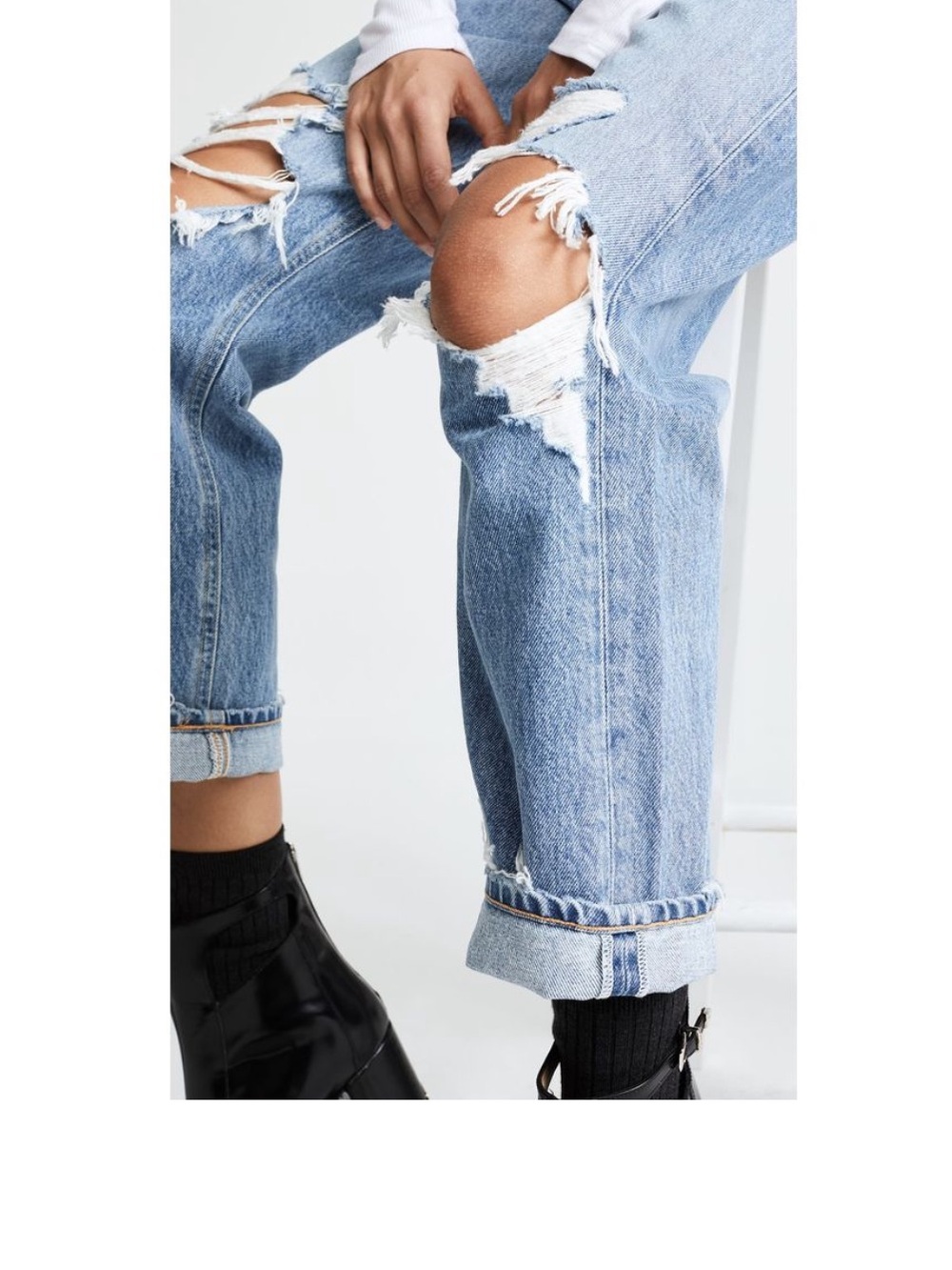 Agolde 90s Loose Fit Distressed Jeans Fall Out 26 - Picture 2 of 13